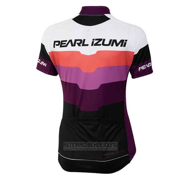 2016 Fahrradbekleidung Frau Pearl Izumi Shwarz und Volett Trikot Kurzarm und Tragerhose